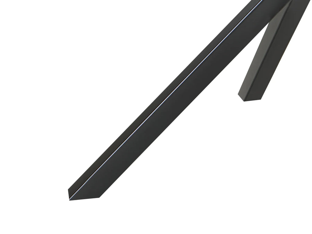 Dining Table MESTON Black 120 cm 120 cm Tempered Glass