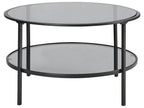 Coffee Table TELLAKA Tempered Glass Black