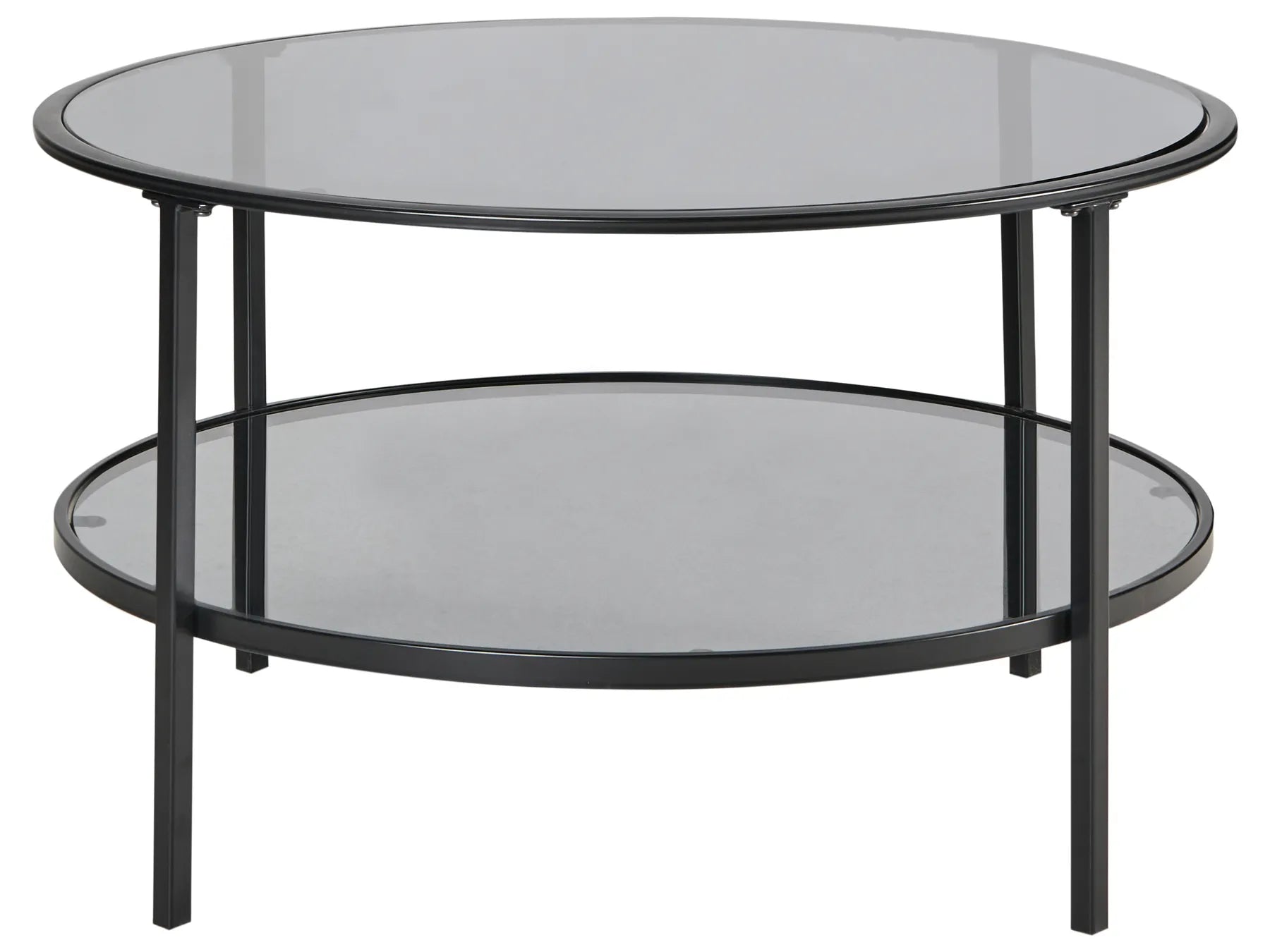 Coffee Table TELLAKA Tempered Glass Black