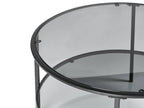 Coffee Table TELLAKA Tempered Glass Black
