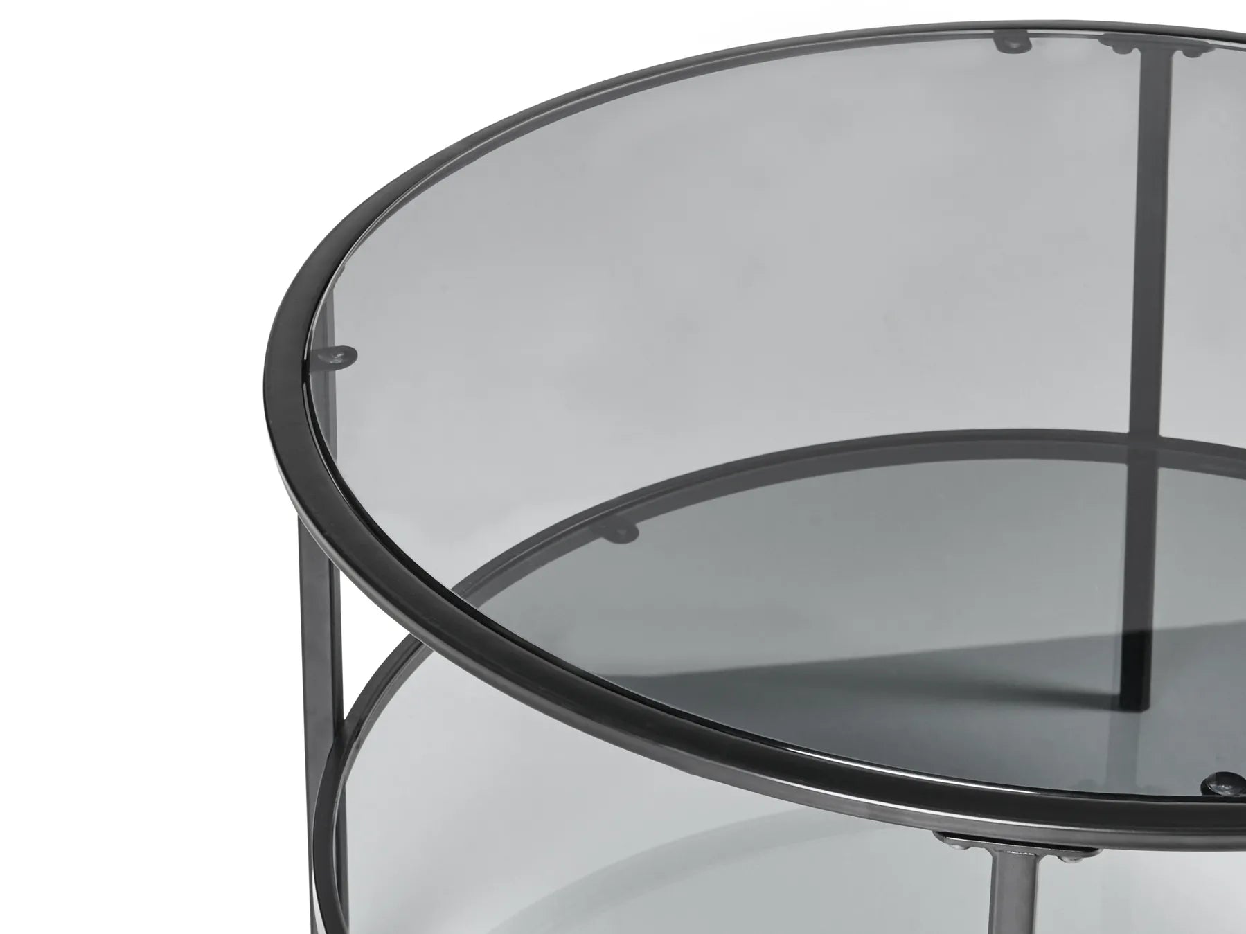 Coffee Table TELLAKA Tempered Glass Black