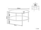 Coffee Table TELLAKA Tempered Glass Black