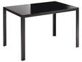 Dining Table LAVOS Black 120 cm 80 cm Tempered Glass