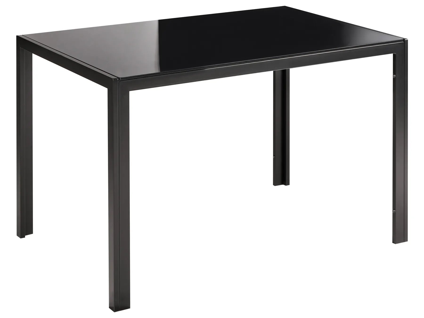 Dining Table LAVOS Black 120 cm 80 cm Tempered Glass