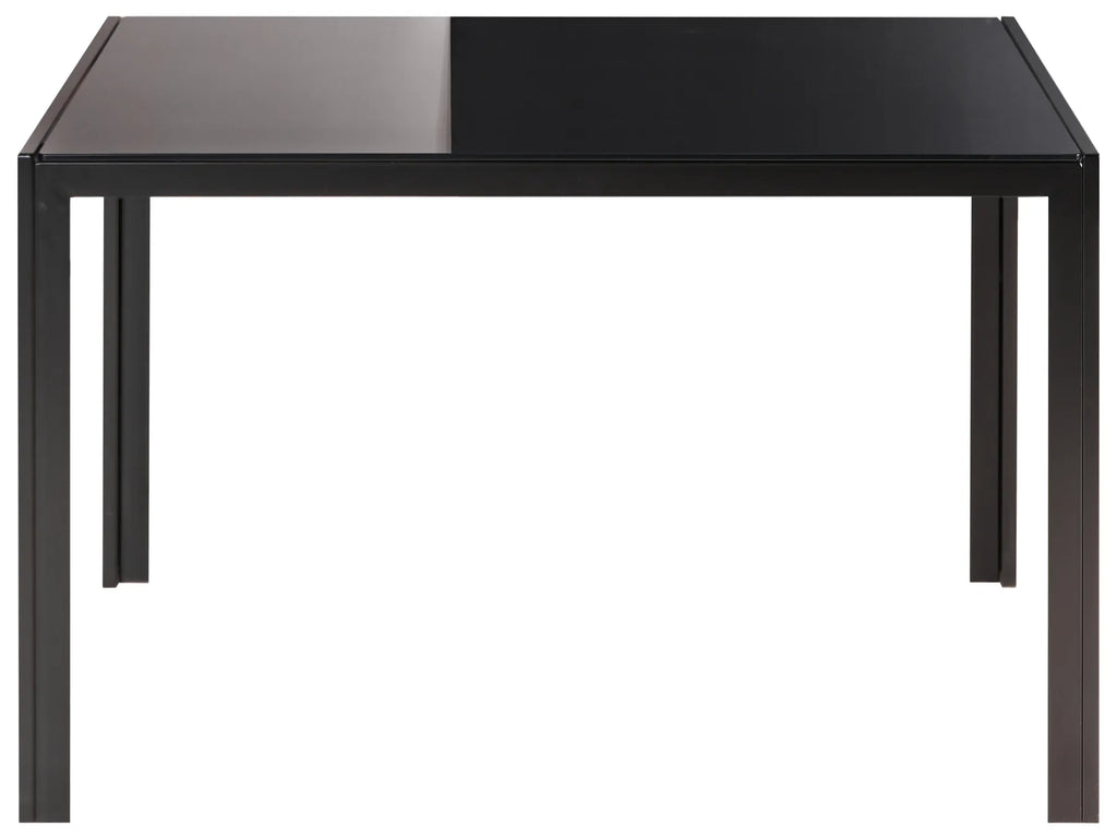 Dining Table LAVOS Black 120 cm 80 cm Tempered Glass