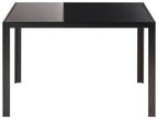 Dining Table LAVOS Black 120 cm 80 cm Tempered Glass