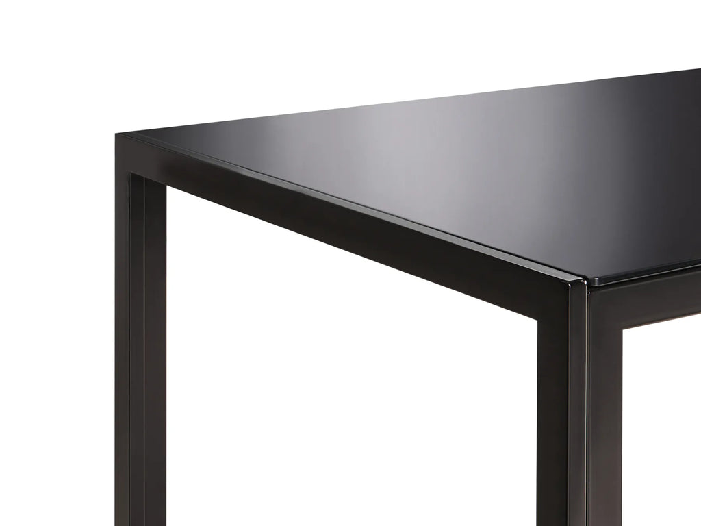 Dining Table LAVOS Black 120 cm 80 cm Tempered Glass