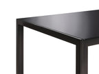 Dining Table LAVOS Black 120 cm 80 cm Tempered Glass