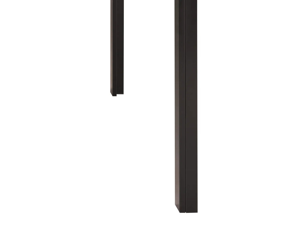 Dining Table LAVOS Black 120 cm 80 cm Tempered Glass