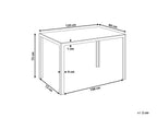 Dining Table LAVOS Black 120 cm 80 cm Tempered Glass