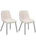 Set of 2 Dining Chairs LORIDA Fabric Beige