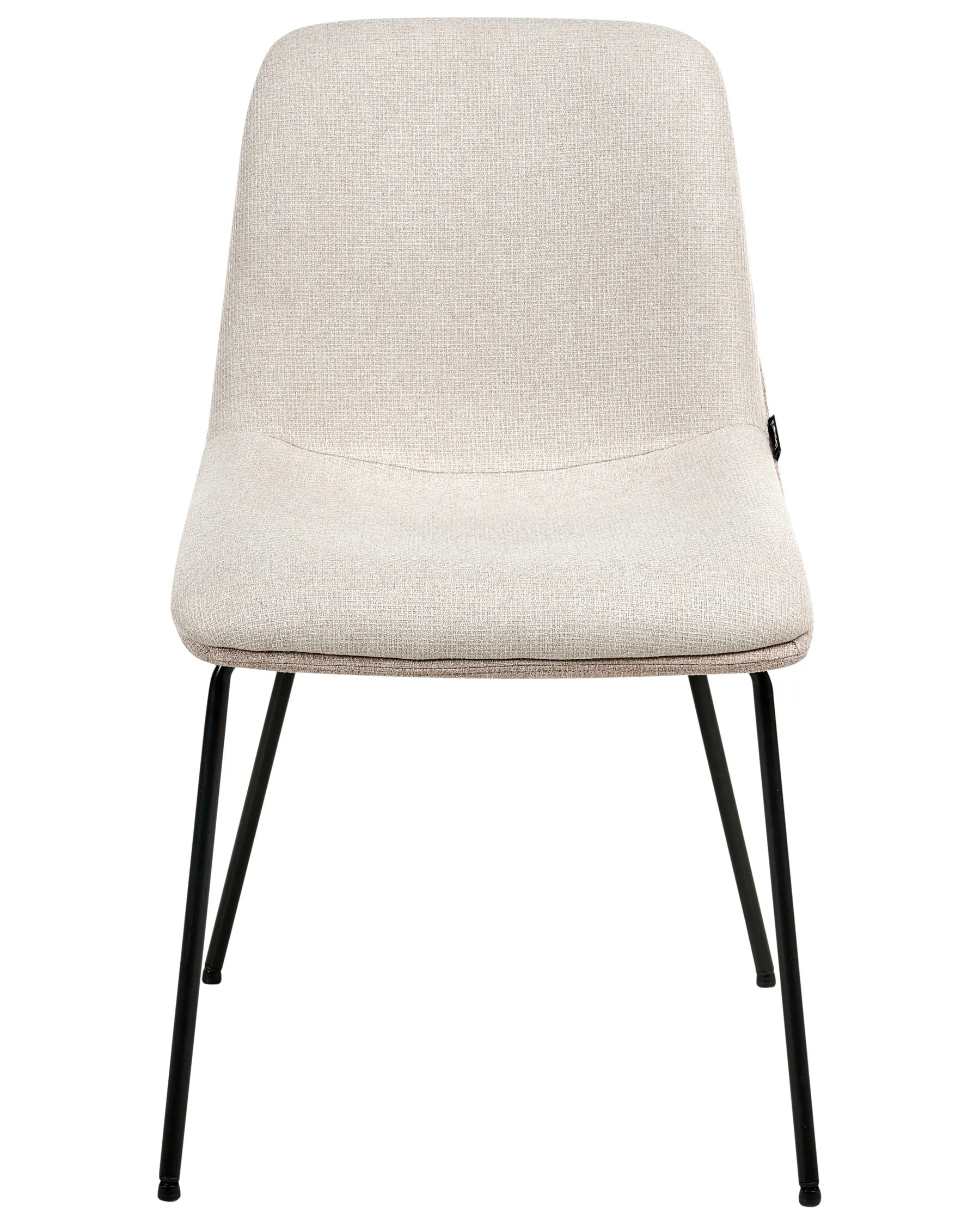 Set of 2 Dining Chairs LORIDA Fabric Beige