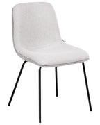 Set of 2 Dining Chairs LORIDA Fabric Light Grey