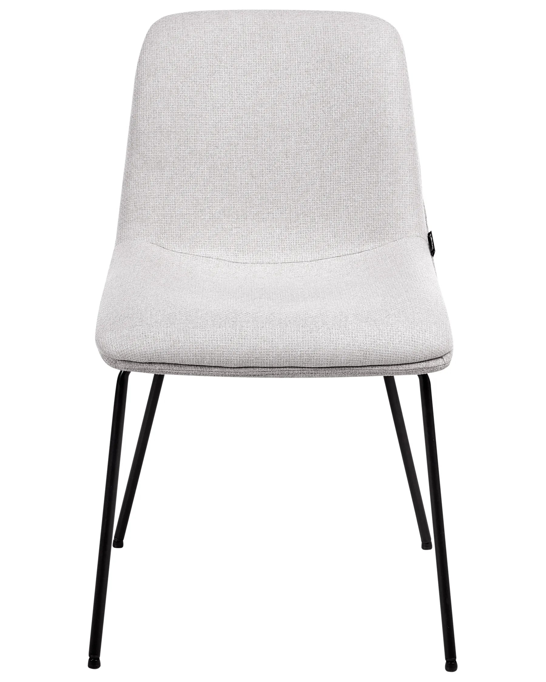 Set of 2 Dining Chairs LORIDA Fabric Light Grey