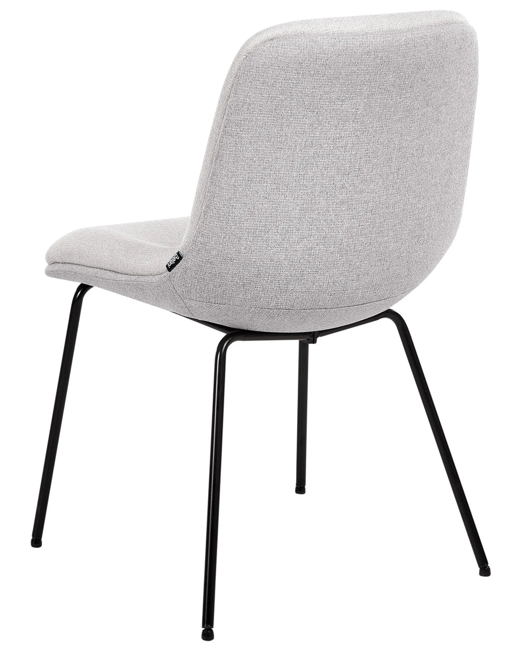 Set of 2 Dining Chairs LORIDA Fabric Light Grey
