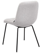 Set of 2 Dining Chairs LORIDA Fabric Light Grey