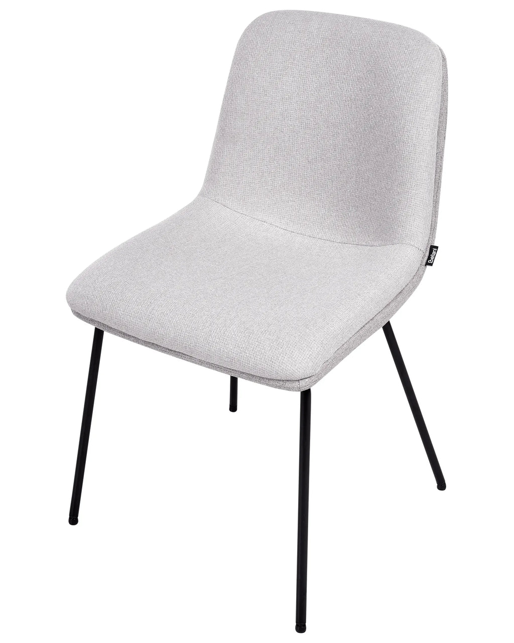 Set of 2 Dining Chairs LORIDA Fabric Light Grey