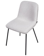 Set of 2 Dining Chairs LORIDA Fabric Light Grey