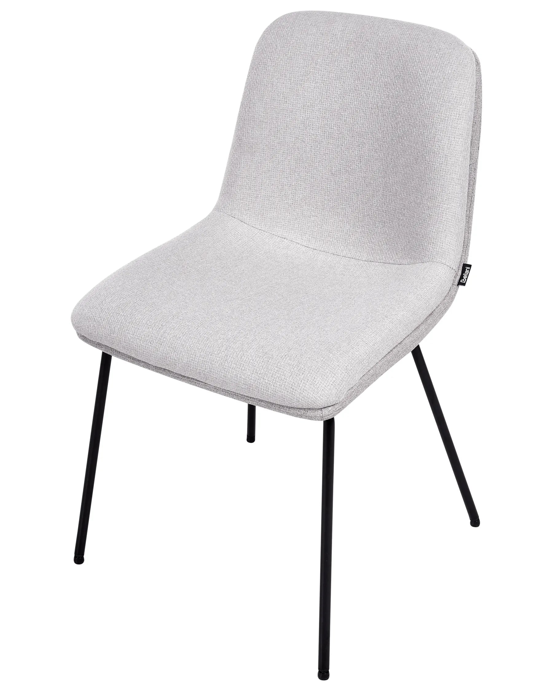 Set of 2 Dining Chairs LORIDA Fabric Light Grey