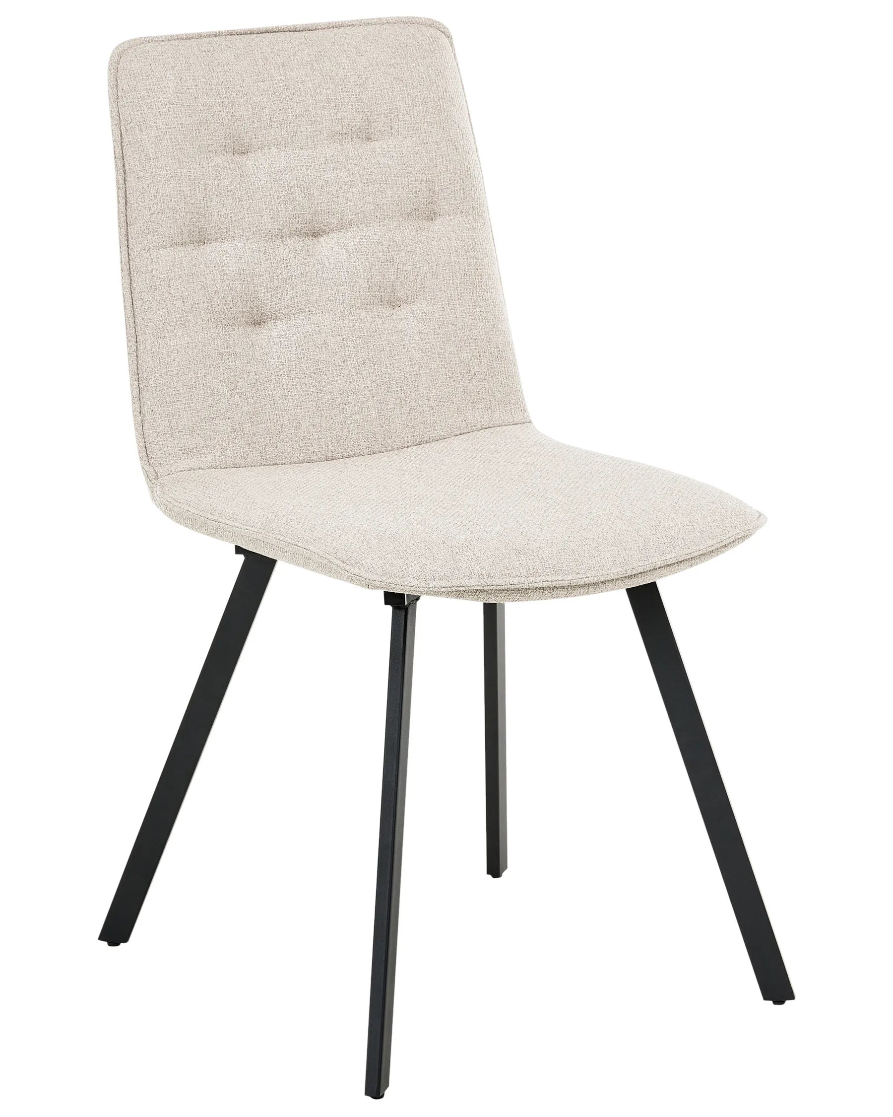 Set of 2 Dining Chairs CARVER Fabric Beige