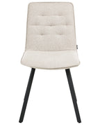 Set of 2 Dining Chairs CARVER Fabric Beige