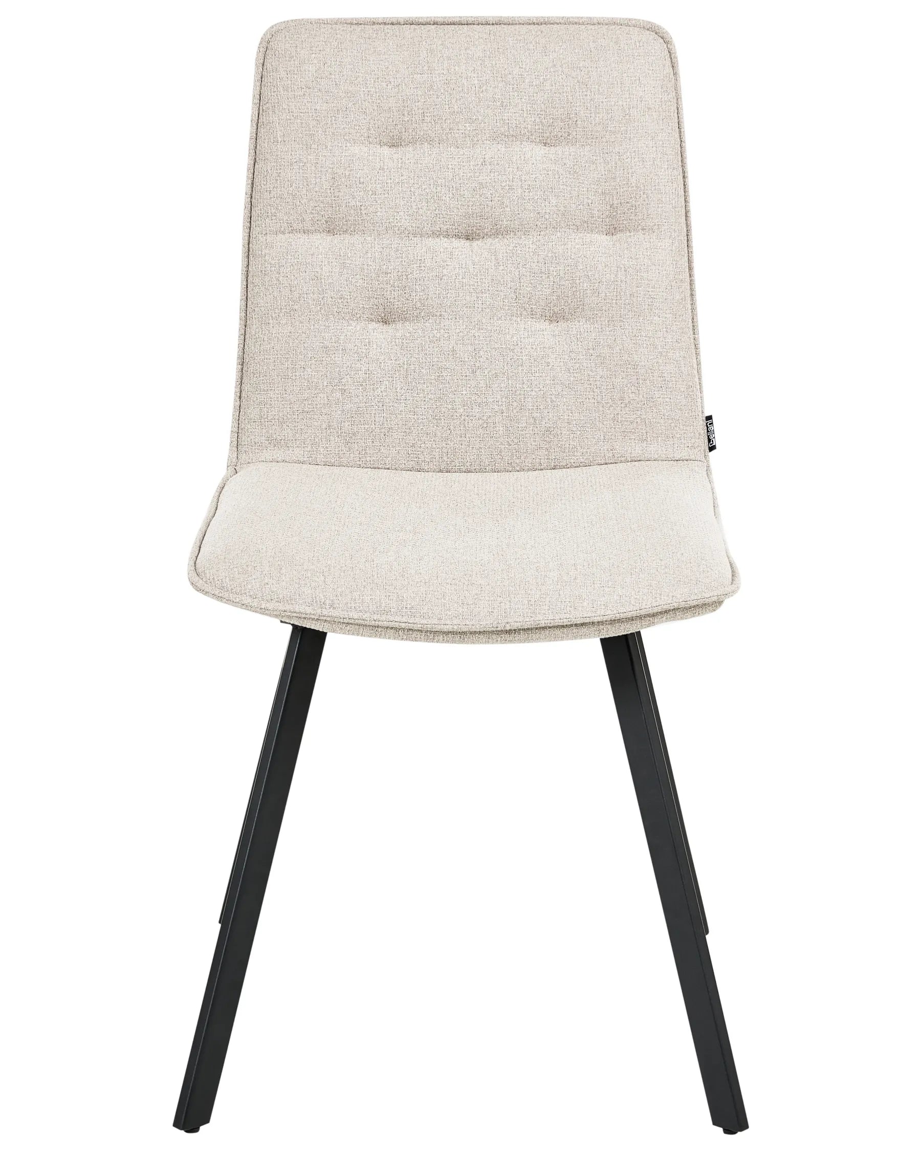 Set of 2 Dining Chairs CARVER Fabric Beige