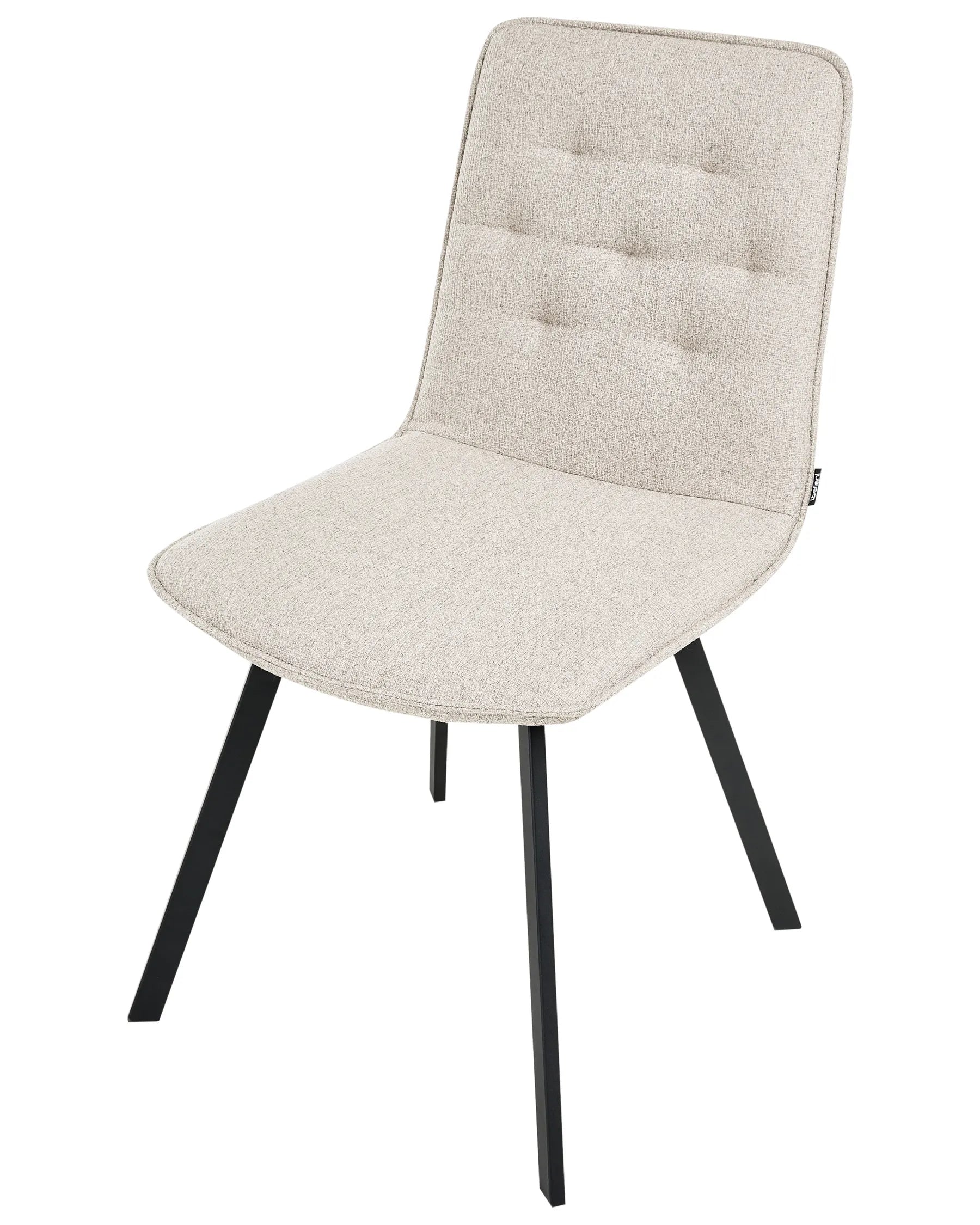 Set of 2 Dining Chairs CARVER Fabric Beige