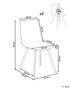 Set of 2 Dining Chairs CARVER Fabric Beige