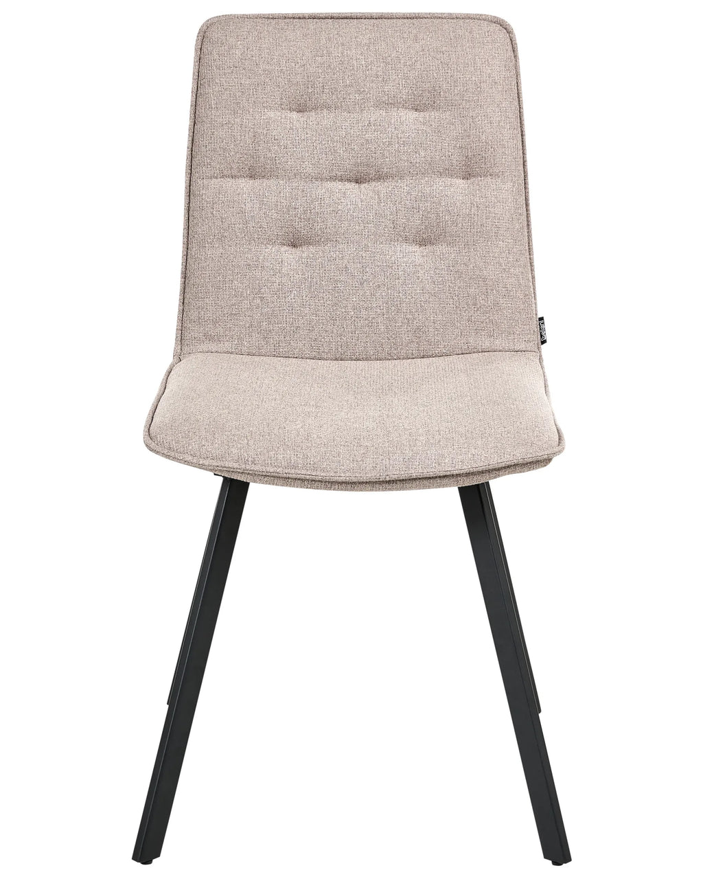 Set of 2 Dining Chairs CARVER Fabric Light Brown