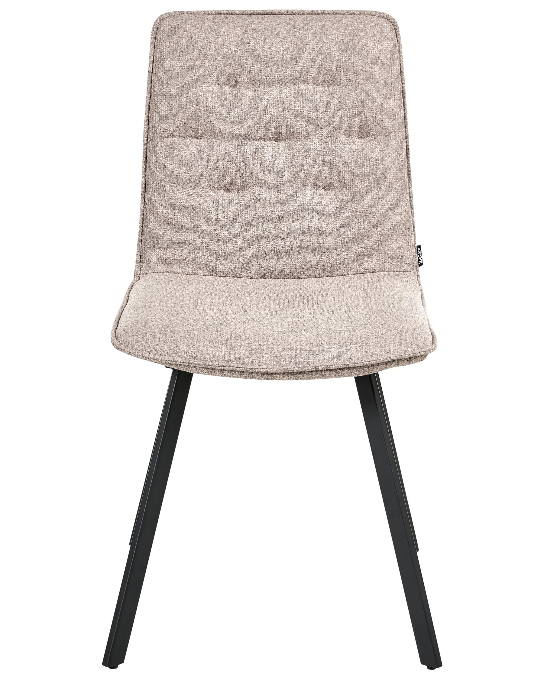 Set of 2 Dining Chairs CARVER Fabric Light Brown