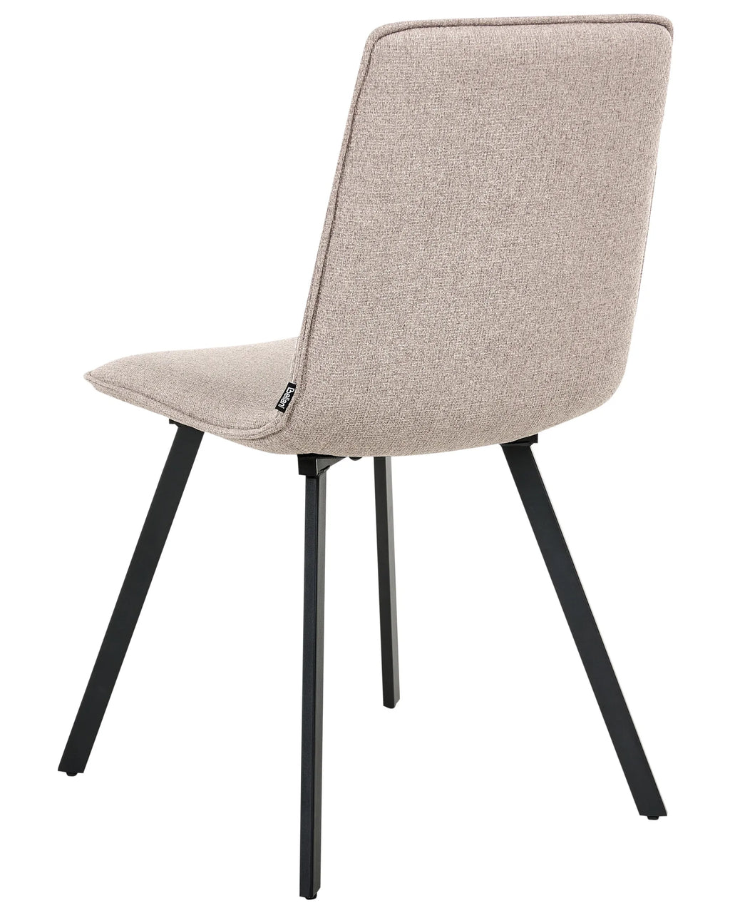Set of 2 Dining Chairs CARVER Fabric Light Brown