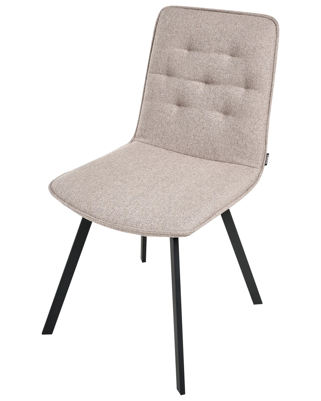 Set of 2 Dining Chairs CARVER Fabric Light Brown
