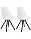 Set of 2 Dining Chairs HEDLEY Fabric Light Beige