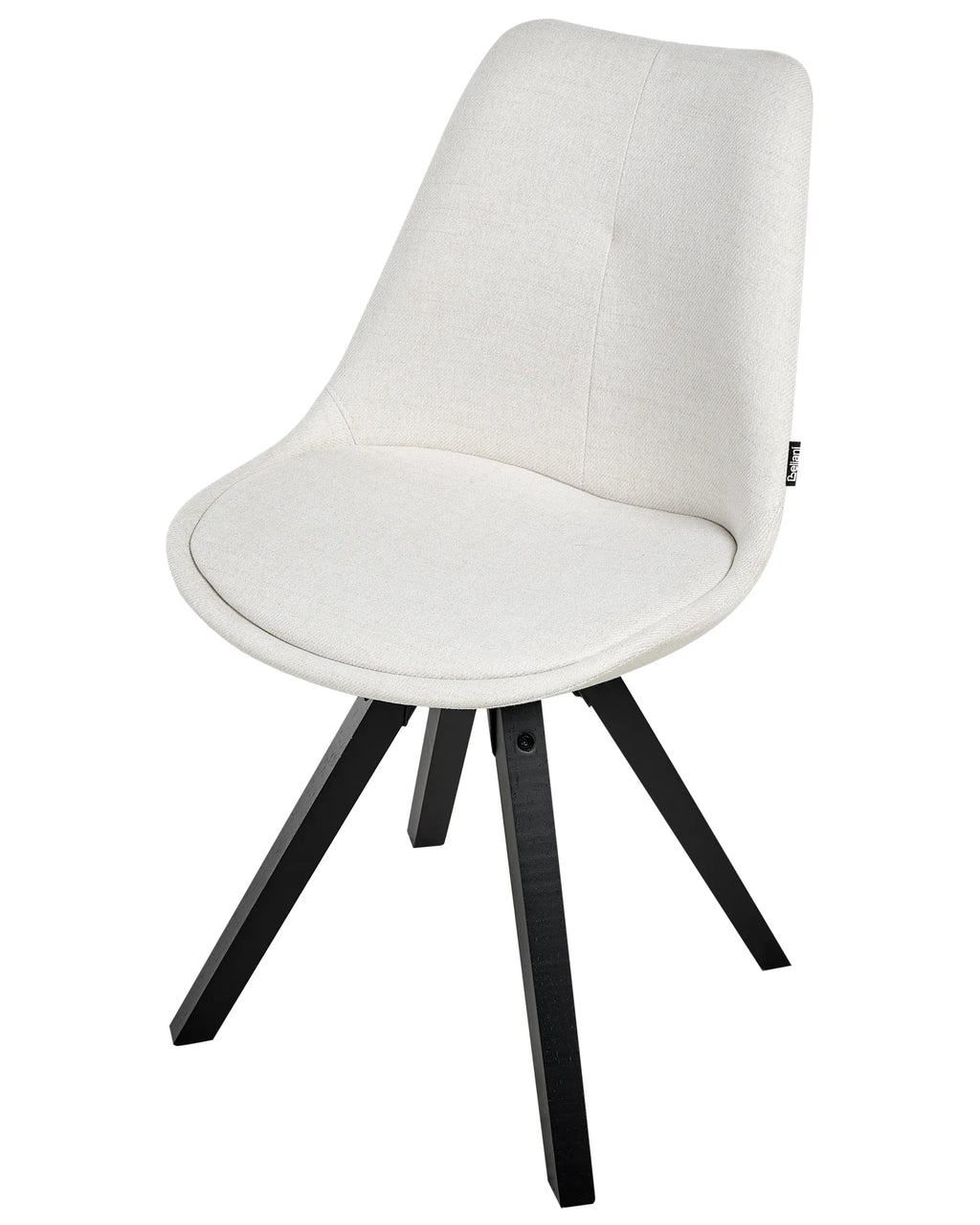 Set of 2 Dining Chairs HEDLEY Fabric Light Beige