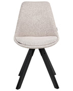 Set of 2 Dining Chairs HEDLEY Fabric Beige
