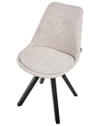 Set of 2 Dining Chairs HEDLEY Fabric Beige