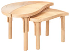 Set of 2 Coffee Tables PARALIA Rattan Natural