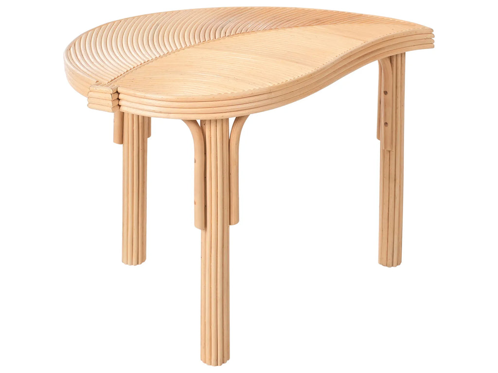 Set of 2 Coffee Tables PARALIA Rattan Natural