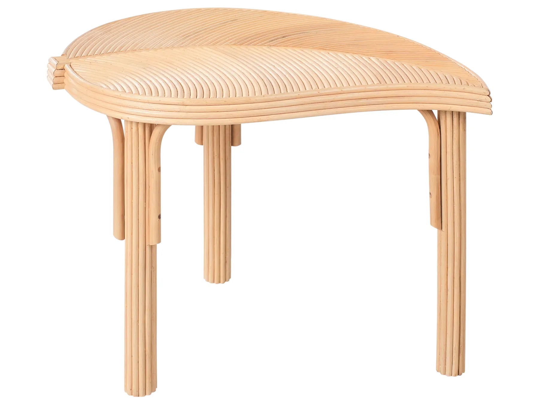 Set of 2 Coffee Tables PARALIA Rattan Natural