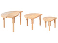 Set of 3 Coffee Tables PARALIA Rattan Natural