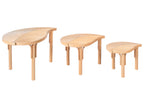 Set of 3 Coffee Tables PARALIA Rattan Natural