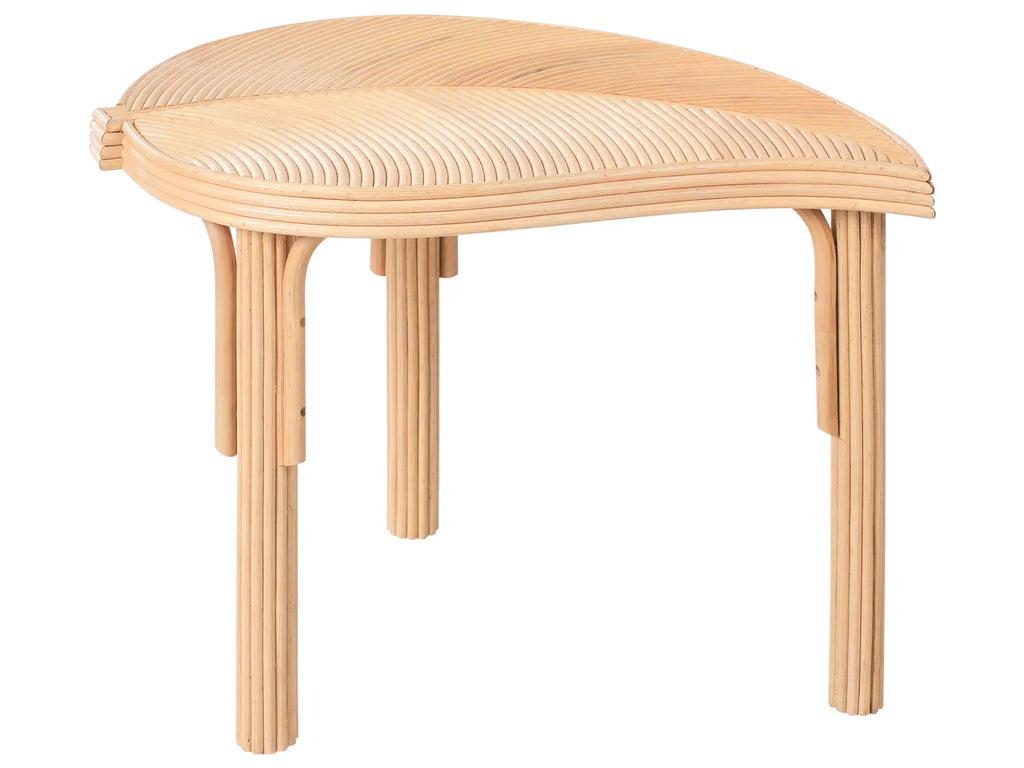 Set of 3 Coffee Tables PARALIA Rattan Natural
