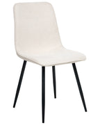 Set of 4 Dining Chairs TUSCOLA Fabric Light Beige