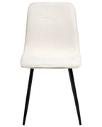 Set of 4 Dining Chairs TUSCOLA Fabric Light Beige