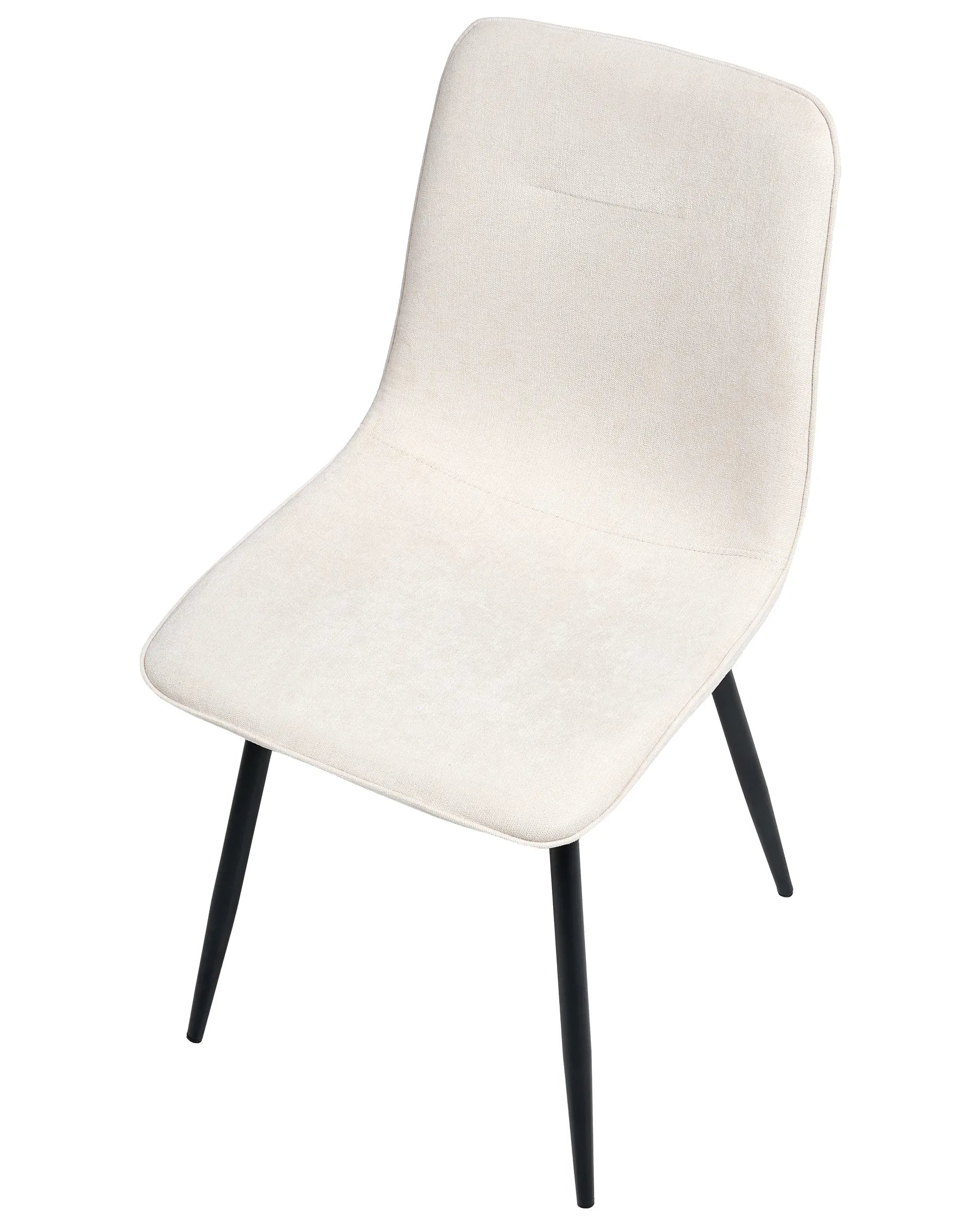 Set of 4 Dining Chairs TUSCOLA Fabric Light Beige