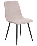 Set of 4 Dining Chairs TUSCOLA Fabric Beige