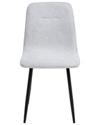 Set of 4 Dining Chairs TUSCOLA Fabric Light Grey
