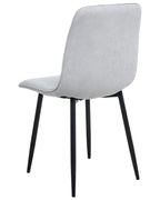 Set of 4 Dining Chairs TUSCOLA Fabric Light Grey