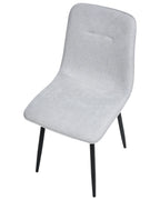 Set of 4 Dining Chairs TUSCOLA Fabric Light Grey