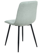 Set of 4 Dining Chairs TUSCOLA Fabric Light Green